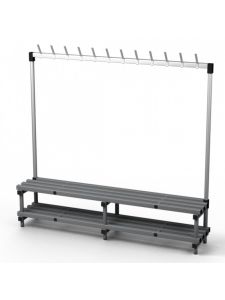 Stacarac Single Sided Plastic Cloakroom Bench
